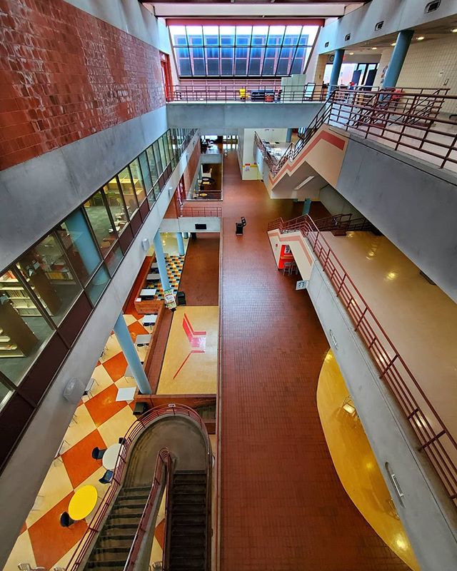 Birdseye view of the York College Atrium