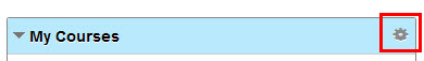 Hide your course by clicking on the gear icon on the right of the My Course module