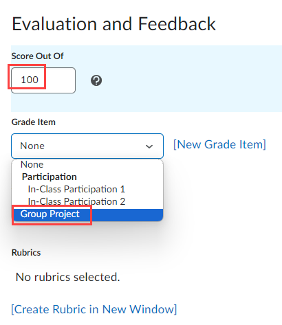 Group assignment grading setup