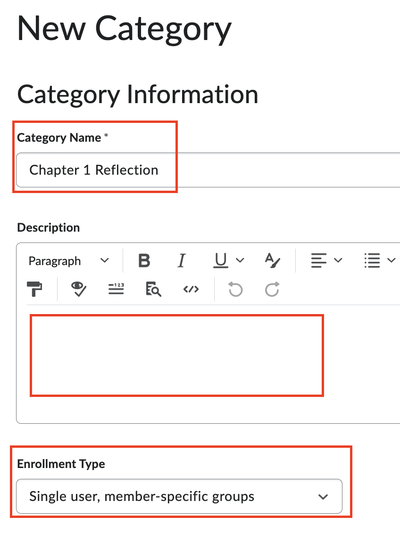 Add journal category information