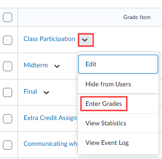 Access enter grade