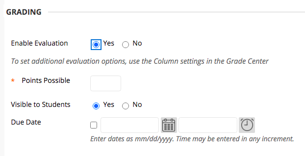 Enable evaluation in a VT assignment