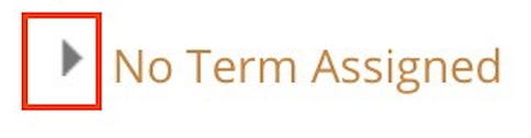 No term assigned section in Bb in the "My Courses" panel