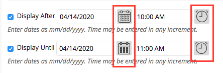 Set time interval when students can access the test