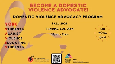 Become a Domestic Violence Advocate! - Virtual